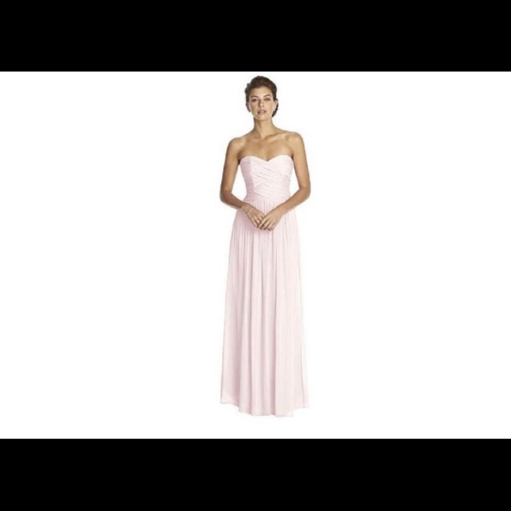 Blush strapless prom/bridesmaid dress